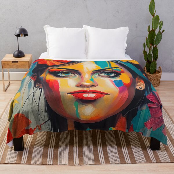 Item preview, Flowers of Love: A Woman's Face and Flowers Painting designed and sold by elcarnero.