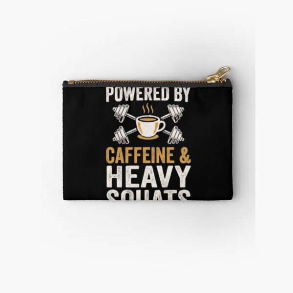 Item preview, Powered by Caffeine and Heavy Squats - Funny Gym Meme designed and sold by OLLI_STORE.
