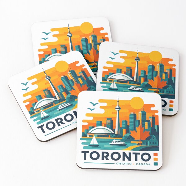 Item preview, Toronto Canada Travel Souvenir - CN Tower & Waterfront Skyline Art designed and sold by OzzFrequency.