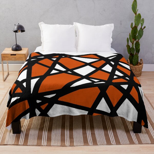 Item preview, Black Lines Burned Orange Accent And White Background Abstract designed and sold by taiche.