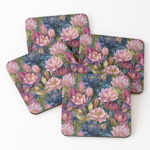 Item preview, Graceful Lotus Floral  - Retro Flower Floral - Birthday Gifts For Girlfriend designed and sold by RoyalStarsPatts.