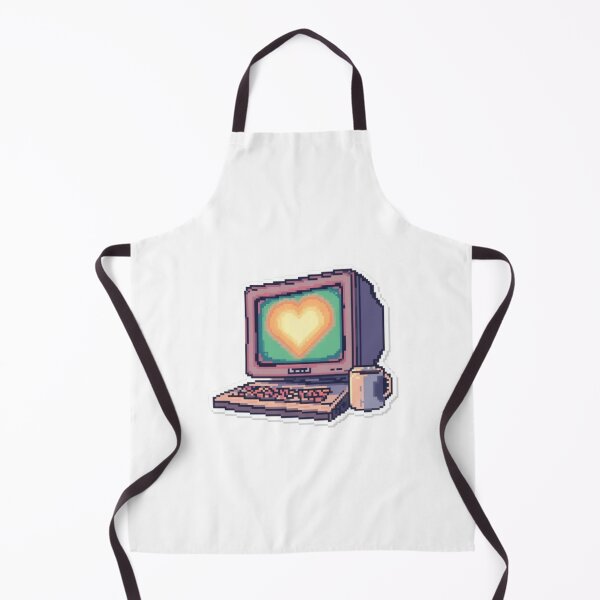 Item preview, Cute Retro Pixel Art Computer Heart Screen designed and sold by ByKayaPrints.