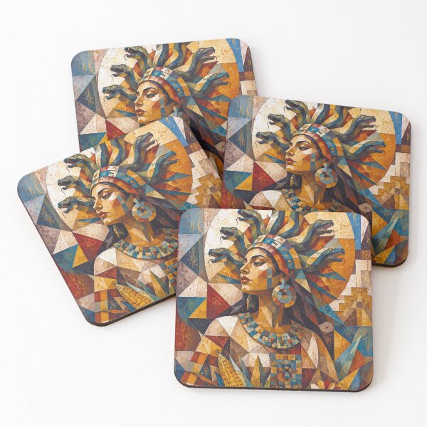 Item preview, Aztec Goddess with snake hair painting designed and sold by GalleryKauffeld.