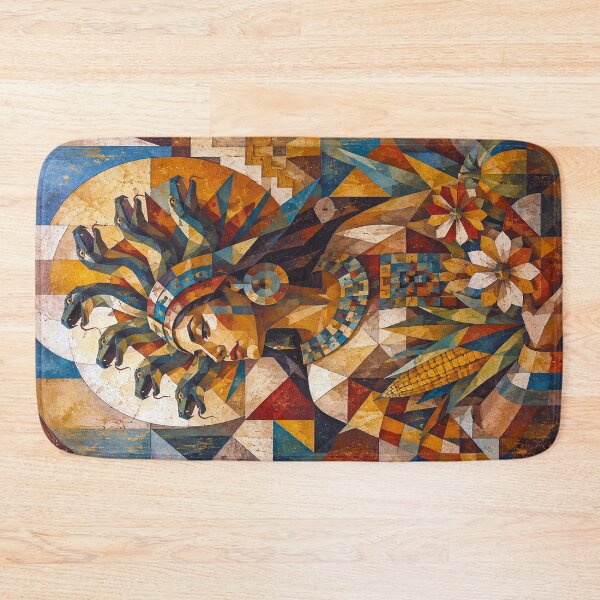 Item preview, Aztec Goddess with snake hair painting designed and sold by GalleryKauffeld.