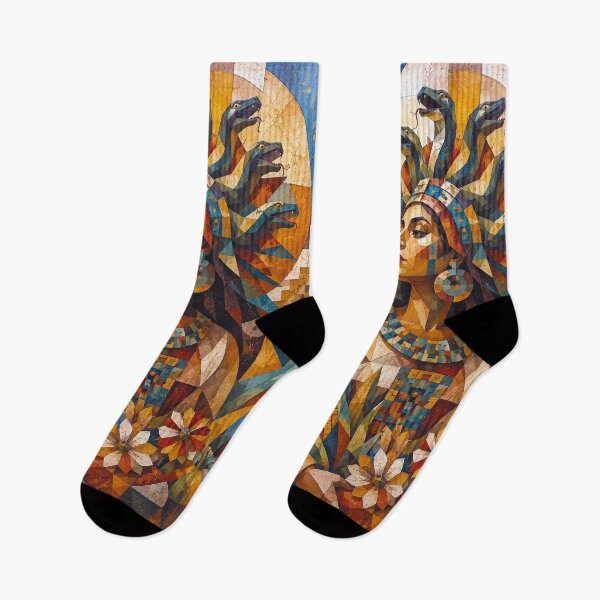 Item preview, Aztec Goddess with snake hair painting designed and sold by GalleryKauffeld.