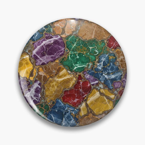 Item preview, Rainbow Geode Stone Mosaic - Luxury Marble & Gold Vein Art designed and sold by mackyartsstudio.