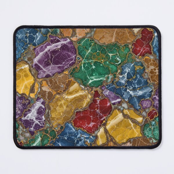 Item preview, Rainbow Geode Stone Mosaic - Luxury Marble & Gold Vein Art designed and sold by mackyartsstudio.