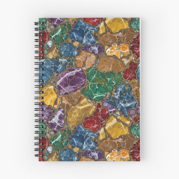 Item preview, Rainbow Geode Stone Mosaic - Luxury Marble & Gold Vein Art designed and sold by mackyartsstudio.
