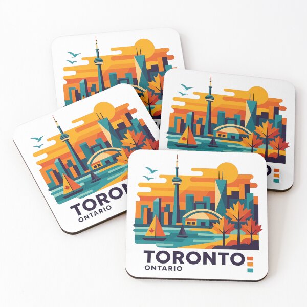 Item preview, Toronto Canada Travel Souvenir - CN Tower & Waterfront Skyline Art designed and sold by OzzFrequency.