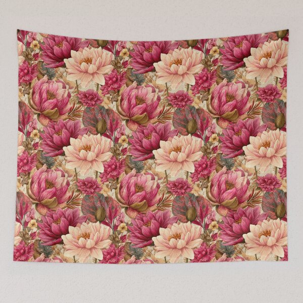 Item preview, Unique Lotus Print  - Retro Flower Floral - Birthday Gifts For Him designed and sold by RoyalStarsPatts.