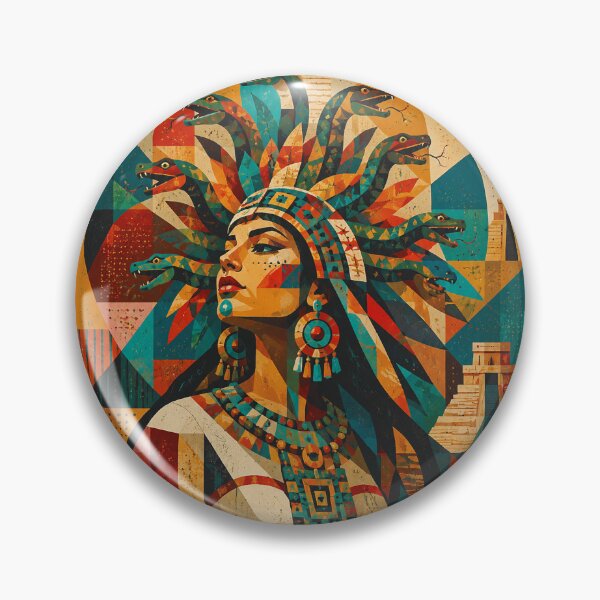 Item preview, Aztec Goddess with snake hair painting designed and sold by GalleryKauffeld.