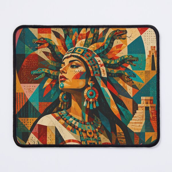 Item preview, Aztec Goddess with snake hair painting designed and sold by GalleryKauffeld.