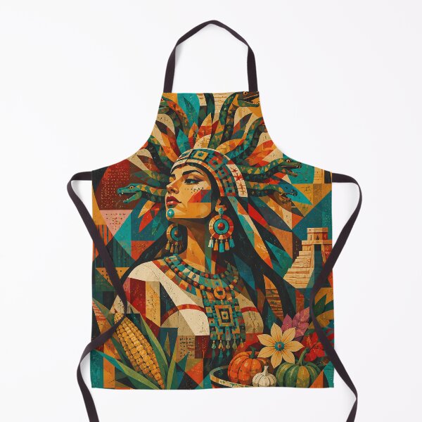 Item preview, Aztec Goddess with snake hair painting designed and sold by GalleryKauffeld.