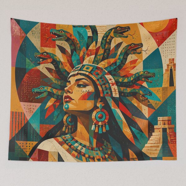 Item preview, Aztec Goddess with snake hair painting designed and sold by GalleryKauffeld.