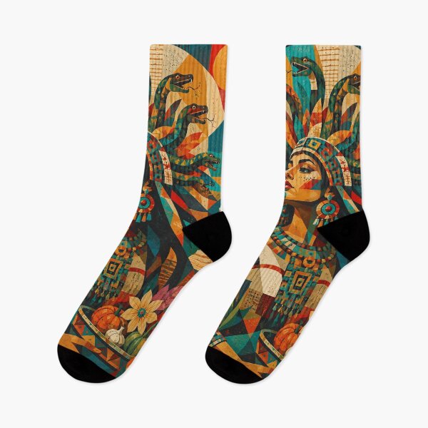 Item preview, Aztec Goddess with snake hair painting designed and sold by GalleryKauffeld.