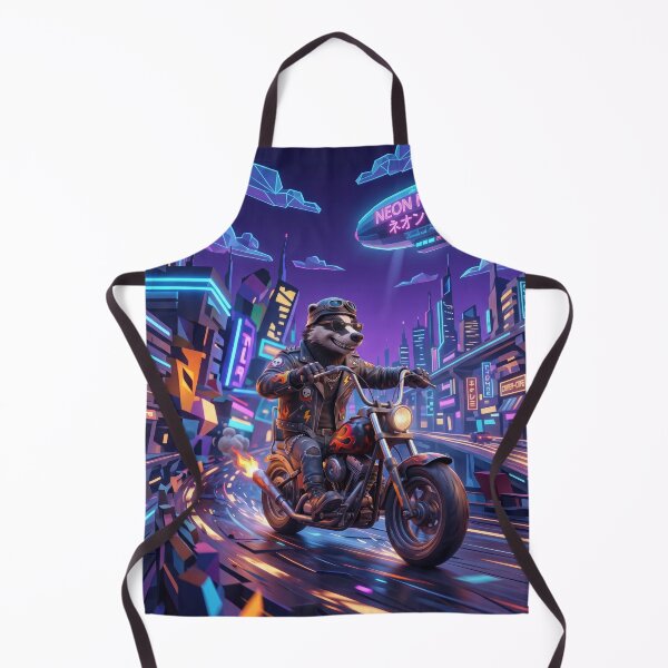 Item preview, Badger Biker in Neon City designed and sold by AnnArtshock.