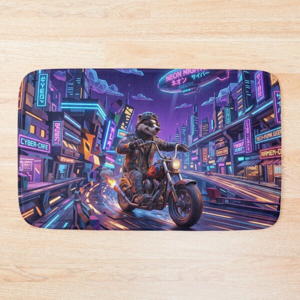 Item preview, Badger Biker in Neon City designed and sold by AnnArtshock.