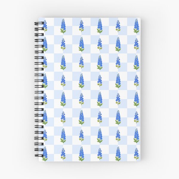 Item preview, Blue Delphinium Checkered Floral Pattern designed and sold by Zaya_art.