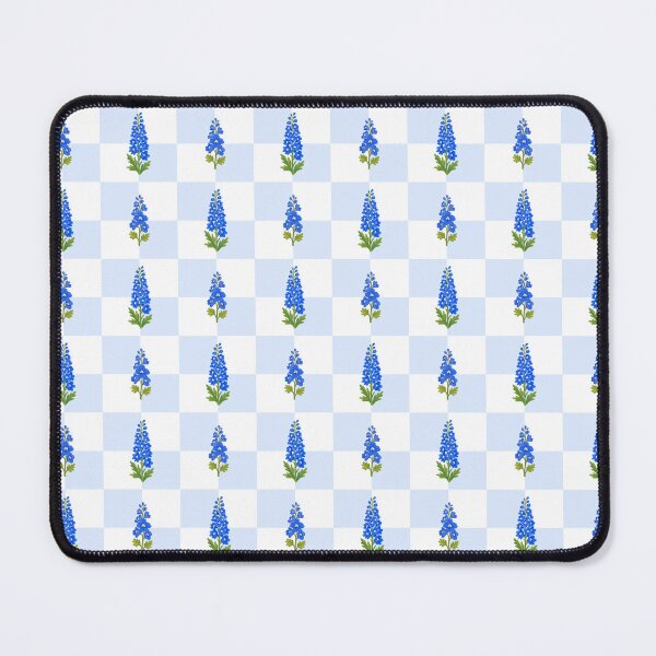 Item preview, Blue Delphinium Checkered Floral Pattern designed and sold by Zaya_art.