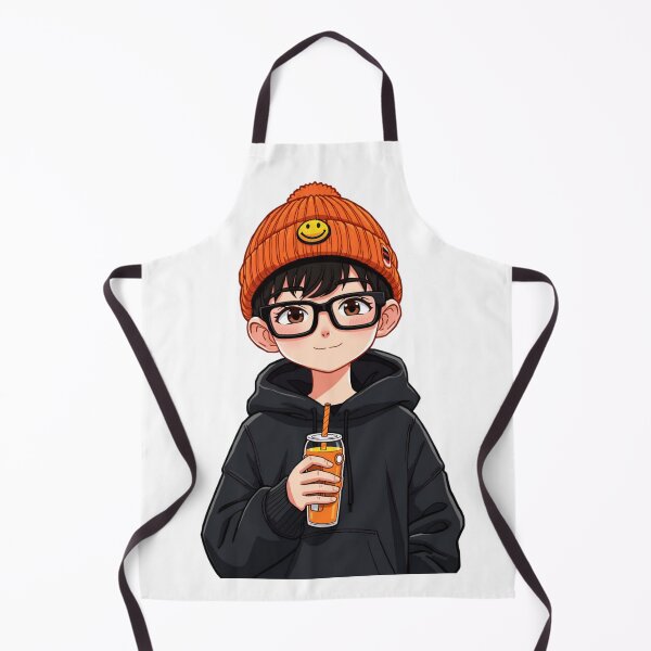 Item preview, ArtCuteAnimeBoyinBlackHoodie designed and sold by Artrendzs.