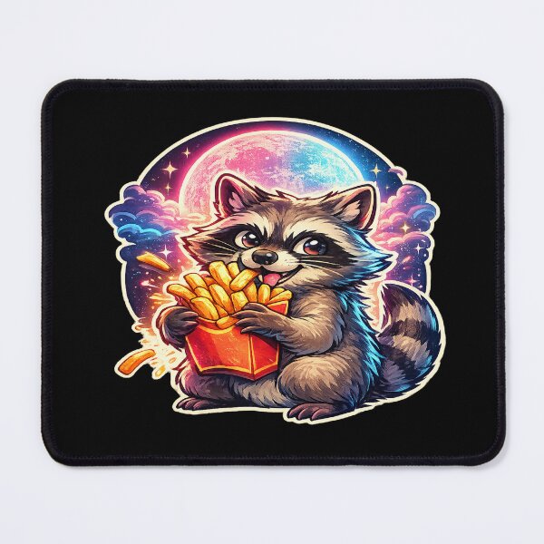 Item preview, Cute Raccoon Eating French Fries | Kawaii Trash Panda | Funny Fast Food Animal Gift for Food Lovers designed and sold by ArtByTripti.