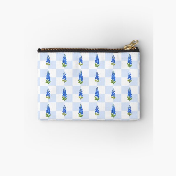 Item preview, Blue Delphinium Checkered Floral Pattern designed and sold by Zaya_art.