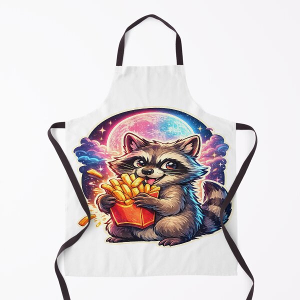 Item preview, Cute Raccoon Eating French Fries | Kawaii Trash Panda | Funny Fast Food Animal Gift for Food Lovers designed and sold by ArtByTripti.