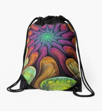 Reflections, fractal abstract wallart Drawstring Bag