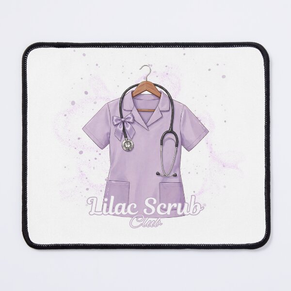 Item preview, Barbiecore Nurse Lilac Scrub Club Coquette Bow Nurse Aesthetic designed and sold by Neurospicy Trolls.
