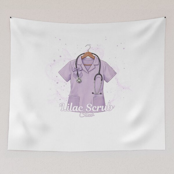 Item preview, Barbiecore Nurse Lilac Scrub Club Coquette Bow Nurse Aesthetic designed and sold by Neurospicy Trolls.