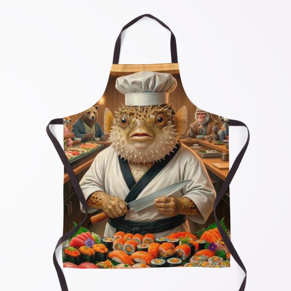 Item preview, Pufferfish Sushi Chef designed and sold by HybridA-2.