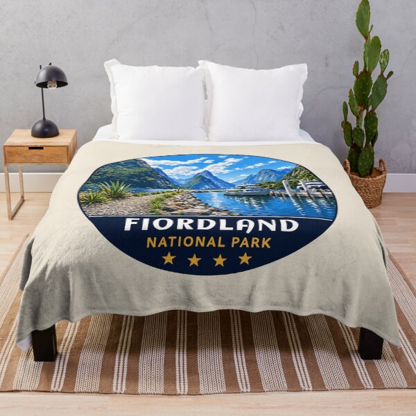 Item preview, Fiordland National Park New Zealand Vintage Fjord & Mountain Landscape designed and sold by Gideon Emmerich.