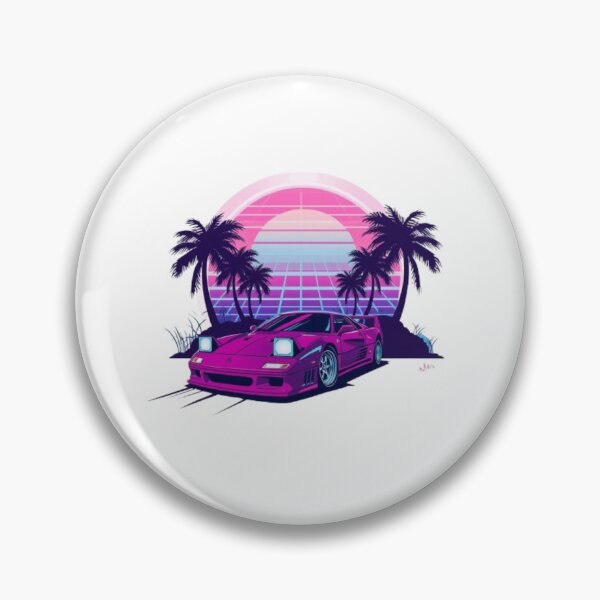 Item preview, Synthwave 80s Retro Sports Car Palm Sunset designed and sold by ByKayaPrints.