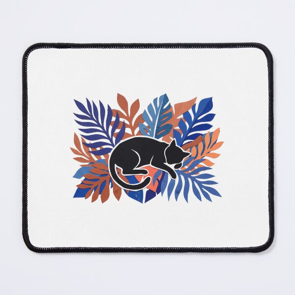 Item preview, Matisse Style Cutout Black Cat - Artistic Botanical Illustration designed and sold by MissoStudio.