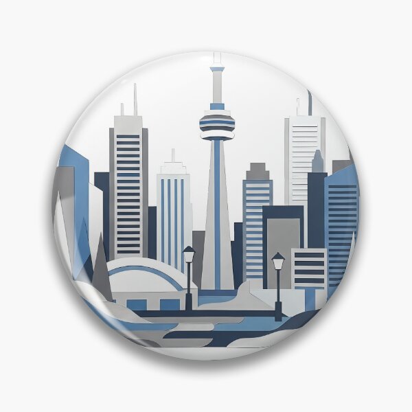 Item preview, Canada Travel Souvenir - CN Tower & Waterfront Skyline Art designed and sold by OzzFrequency.