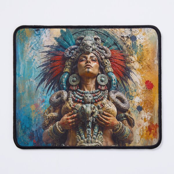 Item preview, Aztec Goddess Coatlicue painting designed and sold by GalleryKauffeld.