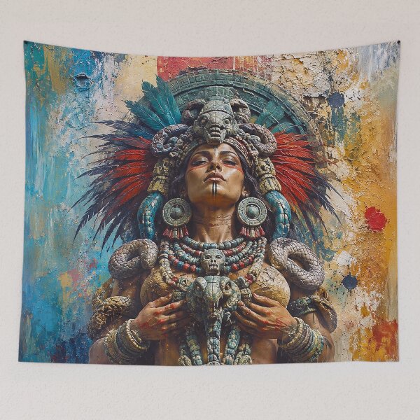 Item preview, Aztec Goddess Coatlicue painting designed and sold by GalleryKauffeld.