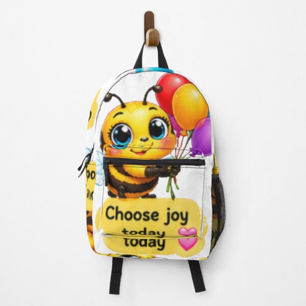 Item preview, Cute Bee with Balloons Choose Joy Today Sticker designed and sold by DailyDoodlesBySumbul.