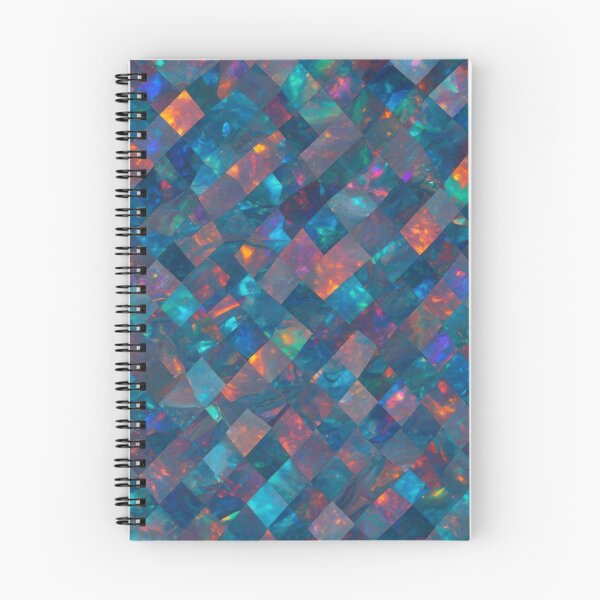 Item preview, Black Opal Mosaic Gemstone Pattern designed and sold by SurfaceCraft Studio.
