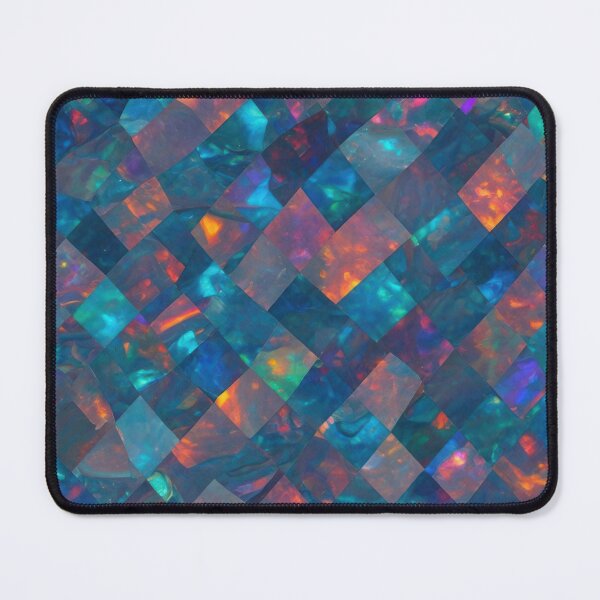 Item preview, Black Opal Mosaic Gemstone Pattern designed and sold by SurfaceCraft Studio.