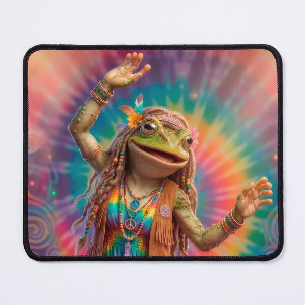Item preview, Psychedelic Colorful Hippie Frog designed and sold by HybridA-2.
