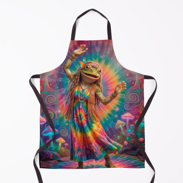 Aperçu de l'œuvre Grenouille Hippie Psychédélique Colorée créée et vendue par HybridA-2.