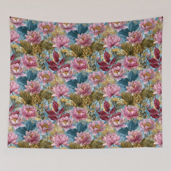 Item preview, Exotic Lotus Flower  - Flower Garden Pattern - Christmas Gifts designed and sold by RoyalStarsPatts.