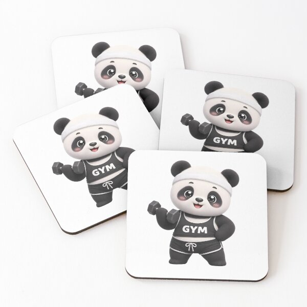 Item preview, Panda in the gym – cute motif designed and sold by Halbeskilo.