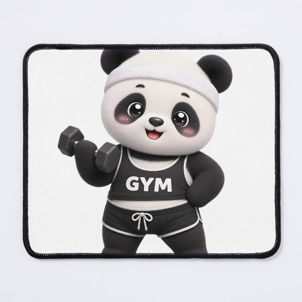 Item preview, Panda in the gym – cute motif designed and sold by Halbeskilo.