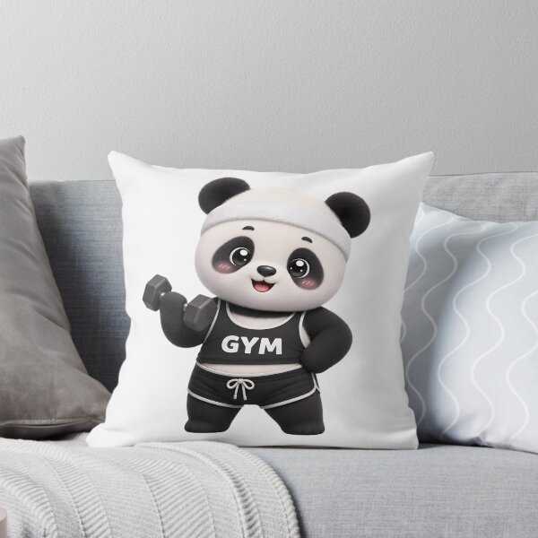 Item preview, Panda in the gym – cute motif designed and sold by Halbeskilo.
