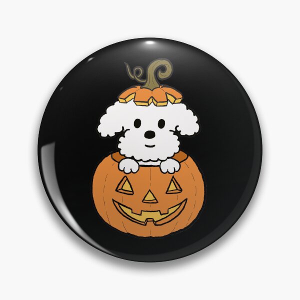Item preview, Copy of Cute Halloween Puppy in Pumpkin | Fluffy Dog Jack O' Lantern designed and sold by pinkstickstore.