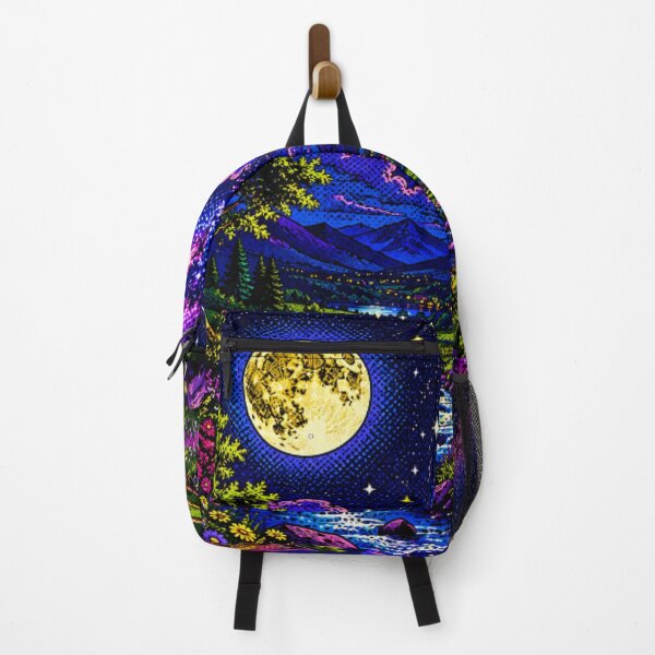 Item preview, Moonlit Countryside Cottage – Vibrant Pop Art Landscape with Milky Way, Wildflowers & Mountain Stream designed and sold by Nexus Space.