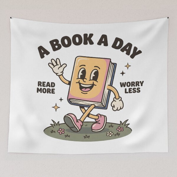 Item preview, A Book a Day Read More Worry Less Cute Reading Book Lover T-Shirt designed and sold by StickerNestYou.