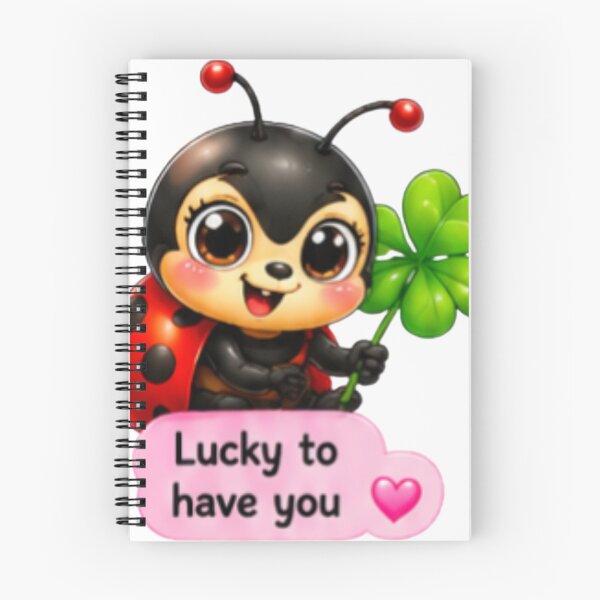 Item preview, Cute Ladybug Lucky to Have You Kawaii Sticker designed and sold by DailyDoodlesBySumbul.